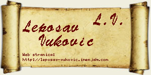 Leposav Vuković vizit kartica